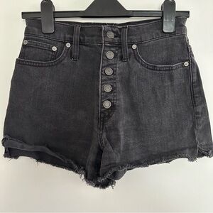 Madewell High-Rise Denim Boyshorts in Faded Black: Button-Through Edition 27